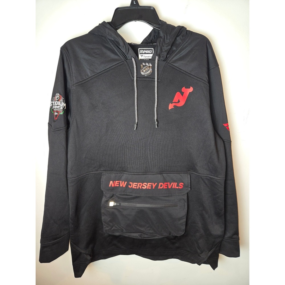 Fanatics New Jersey Devils 2024 Stadium Series Authentic Pro Hoodie Mens Medium